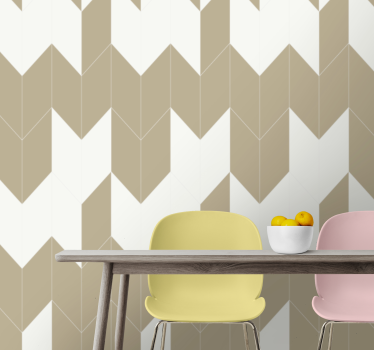 Chevron-vormig ontwerp geometrisch behang - TenStickers