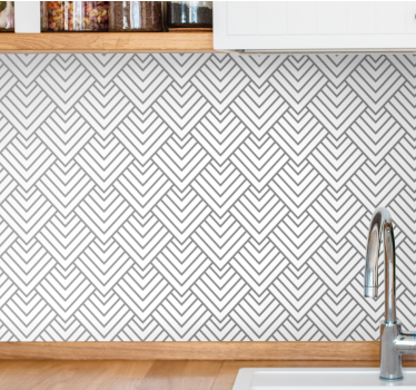 Chevronlijnen geometrisch behang - TenStickers