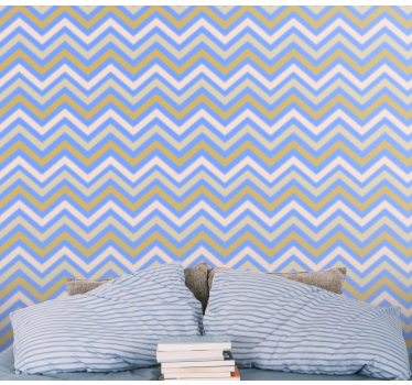 Chevronpatronen geometrisch behang - TenStickers
