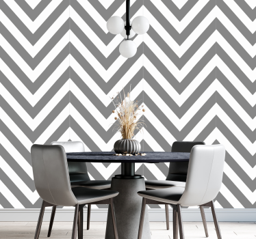 Chevronstreeppatroon geometrisch behang - TenStickers