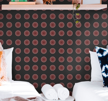 Cirkels en ringen stippen behang - TenStickers