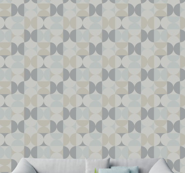 Cirkelvormige geometrische motieven geometrisch behang - TenStickers