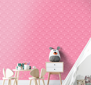 Cirkelvormige patronen geometrisch behang - TenStickers