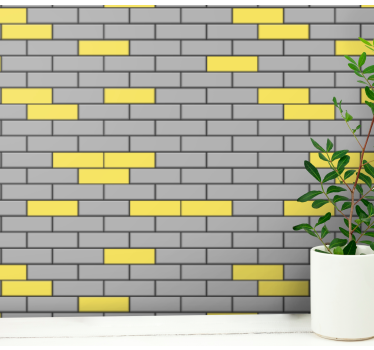 Contrasterend metselwerk bakstenen behang - TenStickers
