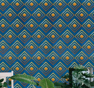 Diamanten en lijnen geometrisch behang - TenStickers