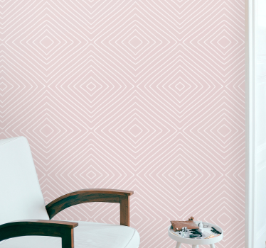 Diamantlijnvormen geometrisch behang - TenStickers
