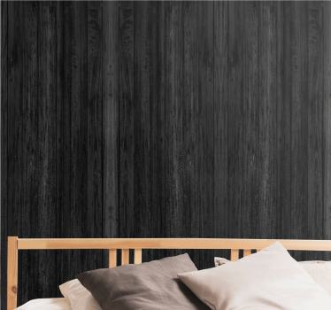 Donker gestructureerd oppervlak hout behang - TenStickers