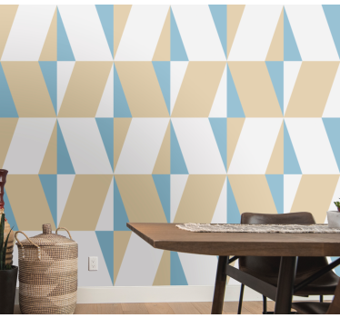 Driehoekig motief geometrisch behang - TenStickers