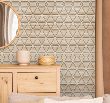 Behang driehoeken met 3d textuur lagen - TenStickers