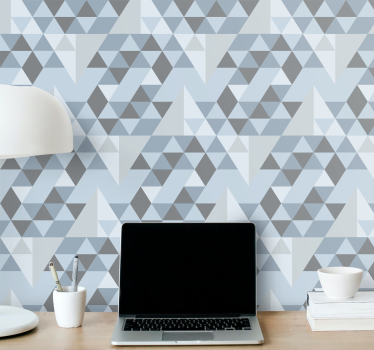Geometrische gradiënt behang driehoeken - TenStickers