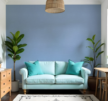 Dun blauw jutemotief behang patronen - TenStickers