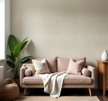 Dun jute beige motief behang patronen - TenStickers