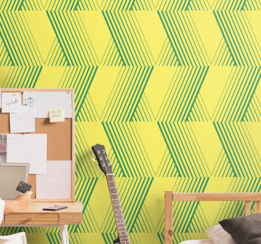 Diagonale streeplijnen geometrisch behang - TenStickers