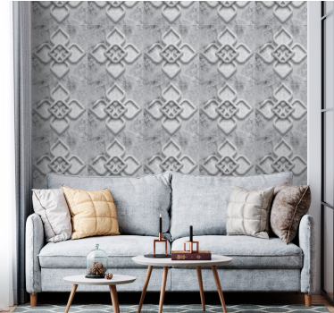 Elegant geometrisch motief behang stenen - TenStickers