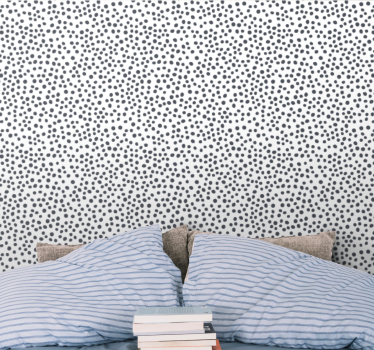Elegant zwart-wit motief stippen behang - TenStickers