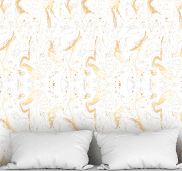 Elegante gouden adering marmeren behang - TenStickers