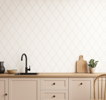 Elegante ruiten keuken behang - TenStickers