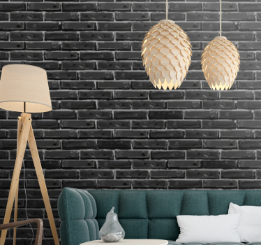 Elegante schaallampen bakstenen behang - TenStickers