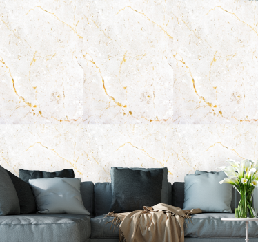 Elegante witte aderen marmeren behang - TenStickers