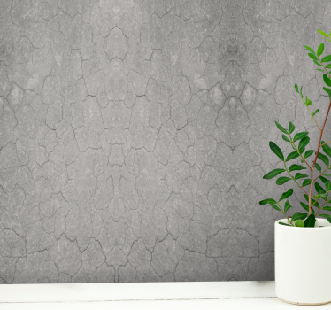 Gebarsten textuur imitatie behang stenen - TenStickers