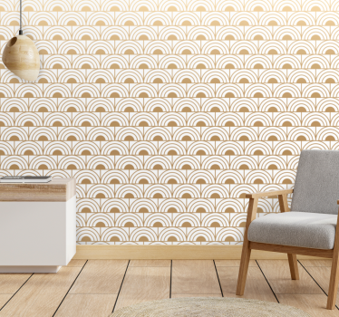 Gebogen halve bogen geometrisch behang - TenStickers