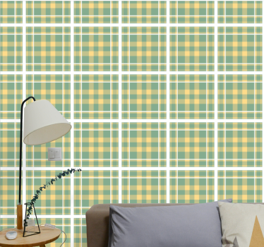 Gecontroleerde textielinspiratie behang patronen - TenStickers