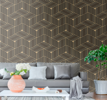 Gelaagd patroonontwerp geometrisch behang - TenStickers