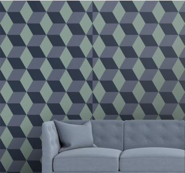 Geometrisch behang 3d kubussen patroon - TenStickers