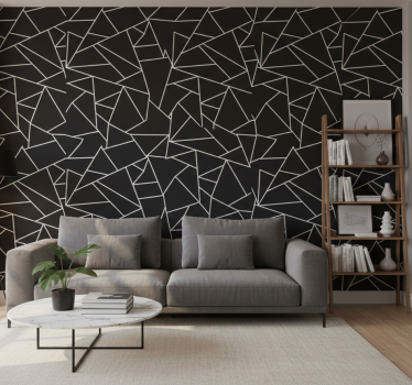Geometrisch behang abstract hoekig arrangement - TenStickers