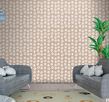 Mooi geometrisch behang met rondjes - TenStickers