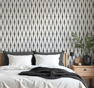 Geometrisch behang black rabaul ikat - TenStickers