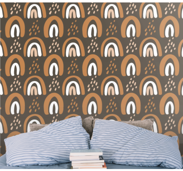 Geometrisch behang boogmotief - TenStickers