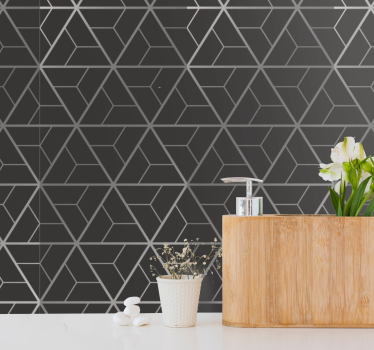 Geometrisch behang cubisme - TenStickers