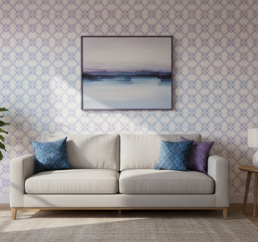 Geometrisch behang diamanten en lijnen - TenStickers