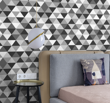 Geometrisch behang driehoekig ontwerp - TenStickers
