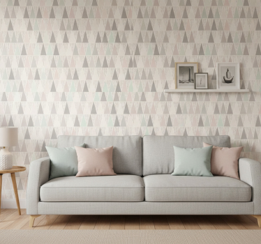 Geometrisch behang driehoekig patroon - TenStickers