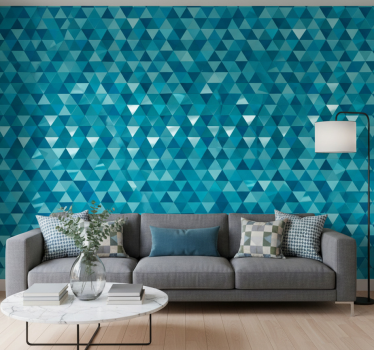 Geometrisch behang driehoekige tegeling - TenStickers