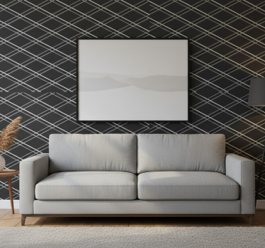 Geometrisch behang geometrische lijnpatronen - TenStickers