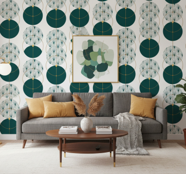 Geometrisch behang glamour stijl geo kunst - TenStickers