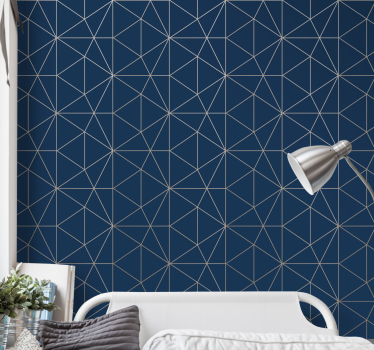 Geometrisch behang lijnmotief - TenStickers