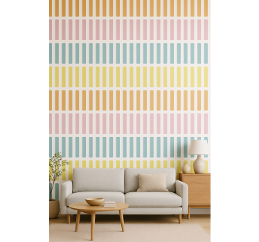 Geometrisch behang gekleurde confetti sticks - TenStickers