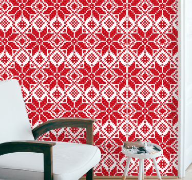 Geometrisch behang met geometrisch patroon - TenStickers