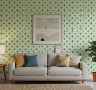 Geometrisch behang mint plus shapes - TenStickers