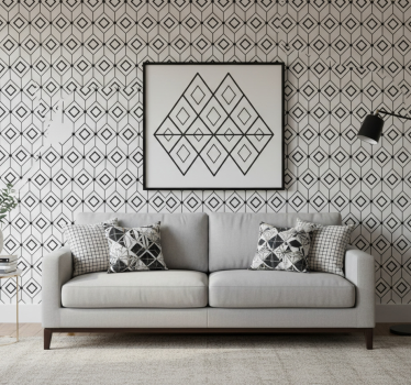 Geometrisch behang moderne diamant elementen - TenStickers