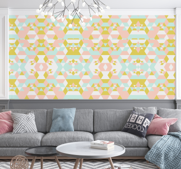 Behang geometrisch Patchwork - TenStickers