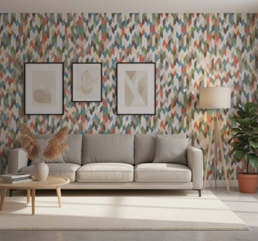 Geometrisch behang visgraat spectrum - TenStickers