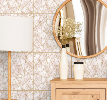 Luxe beige rooster marmeren behang - TenStickers