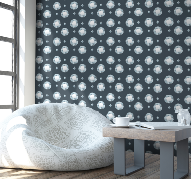 Geometrisch bolpatroon stippen behang - TenStickers