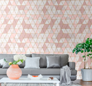 Geometrisch driehoekig behang driehoeken - TenStickers