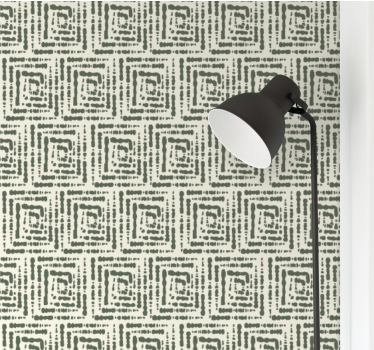 Geometrisch patroon vorm behang print - TenStickers